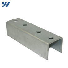 Support en acier en forme de U de matériel plaqué en zinc de prix usine